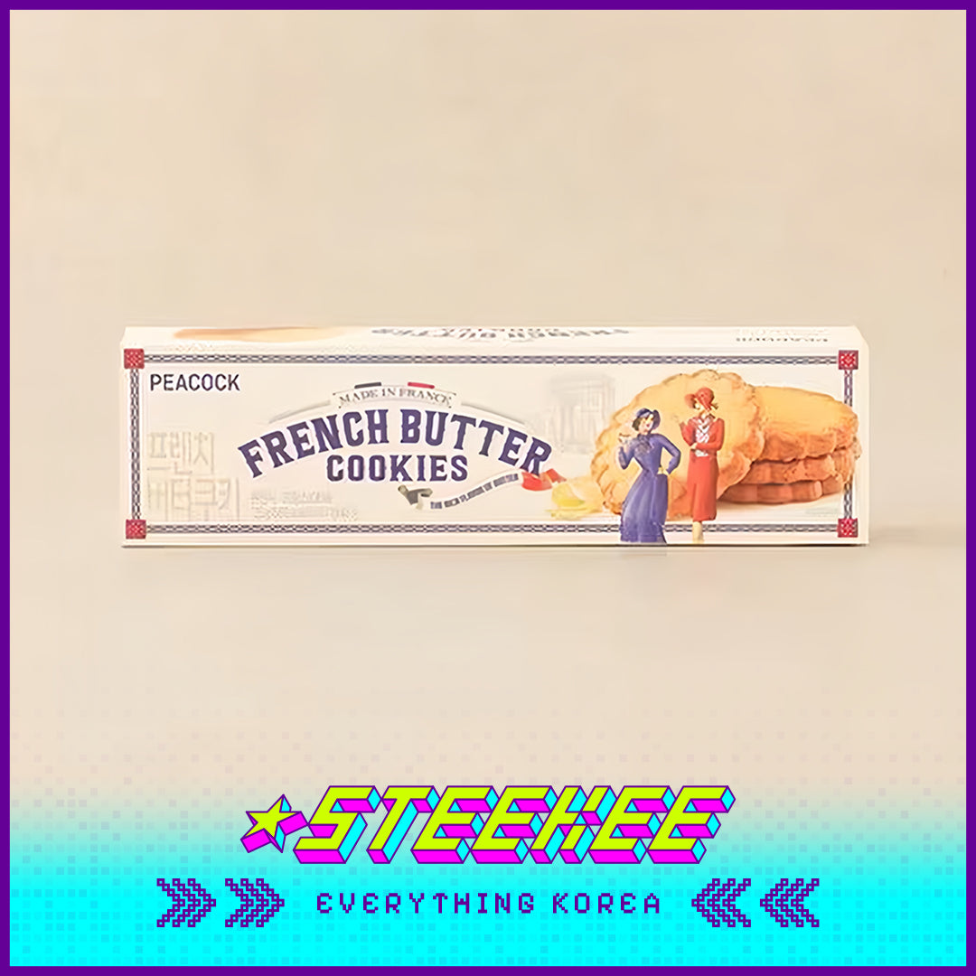 PEACOCK French Butter Sea Salt Caramel Crispy Cookies by Steekee Korea 4163