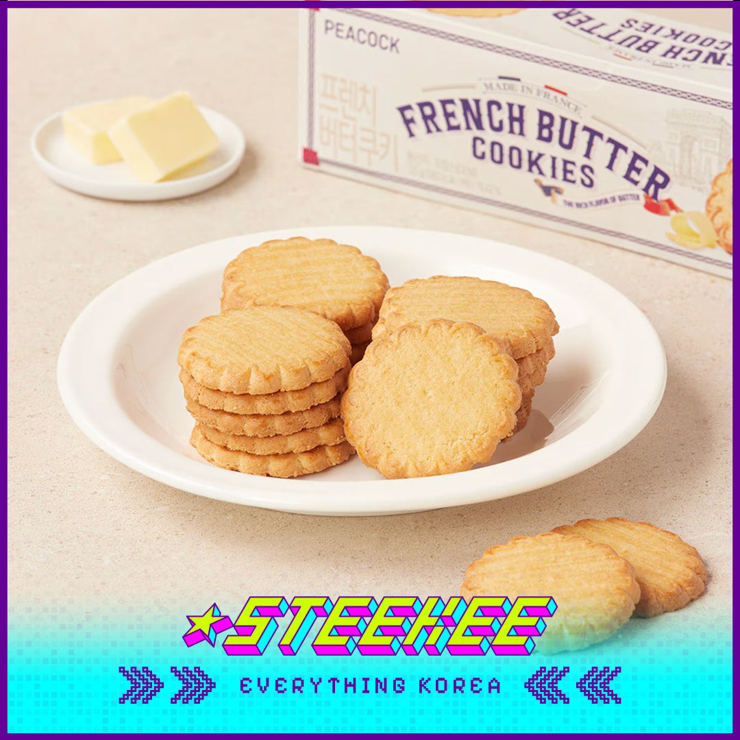 PEACOCK French Butter Sea Salt Caramel Crispy Cookies by Steekee Korea 4163