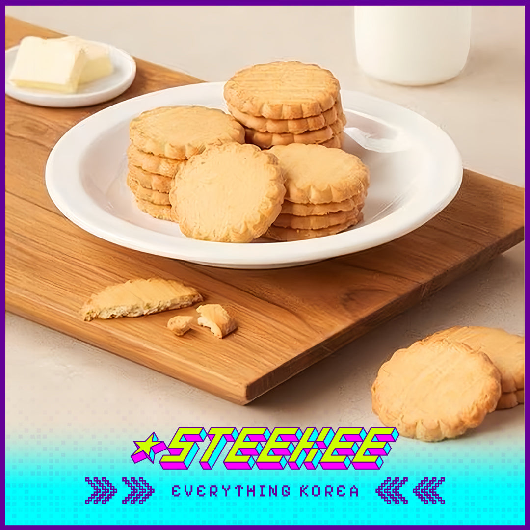 PEACOCK French Butter Sea Salt Caramel Crispy Cookies by Steekee Korea 4163