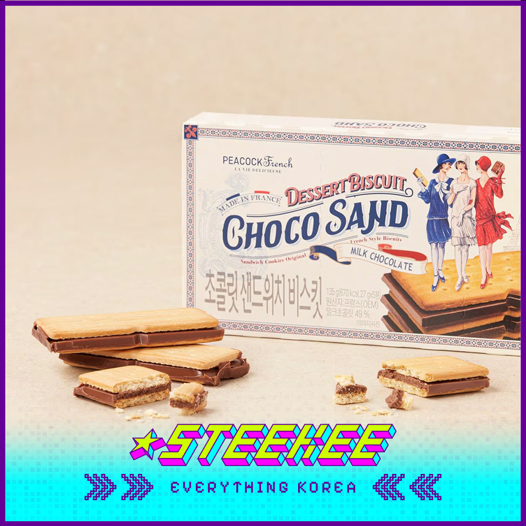 PEACOCK Rich Chocolate Sandwich Biscuits 135g by Steekee Korea 4164