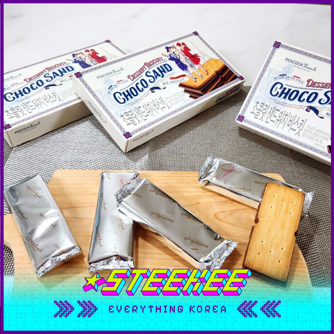 PEACOCK Rich Chocolate Sandwich Biscuits 135g by Steekee Korea 4164