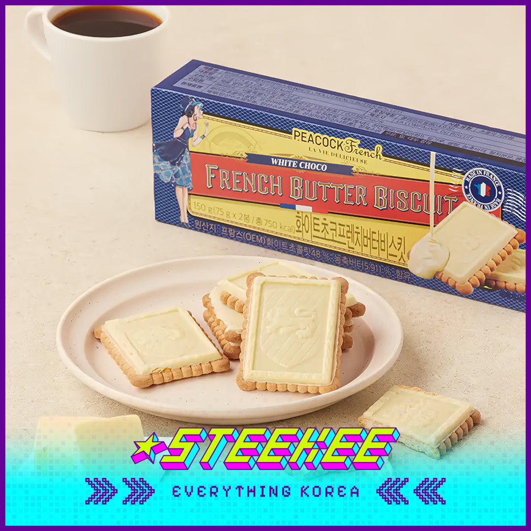 PEACOCK Double Flavor Rich Chocolate French Butter Biscuits 150g by Steekee Korea 4166