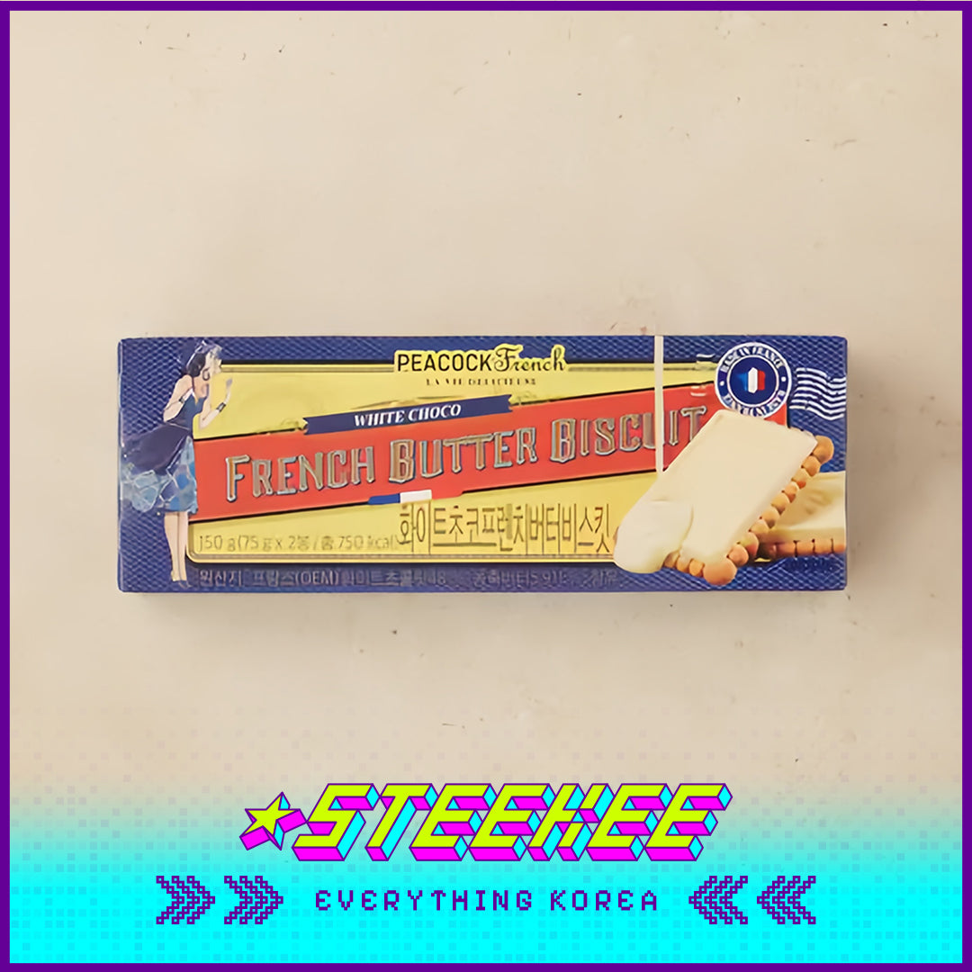PEACOCK Double Flavor Rich Chocolate French Butter Biscuits 150g by Steekee Korea 4166