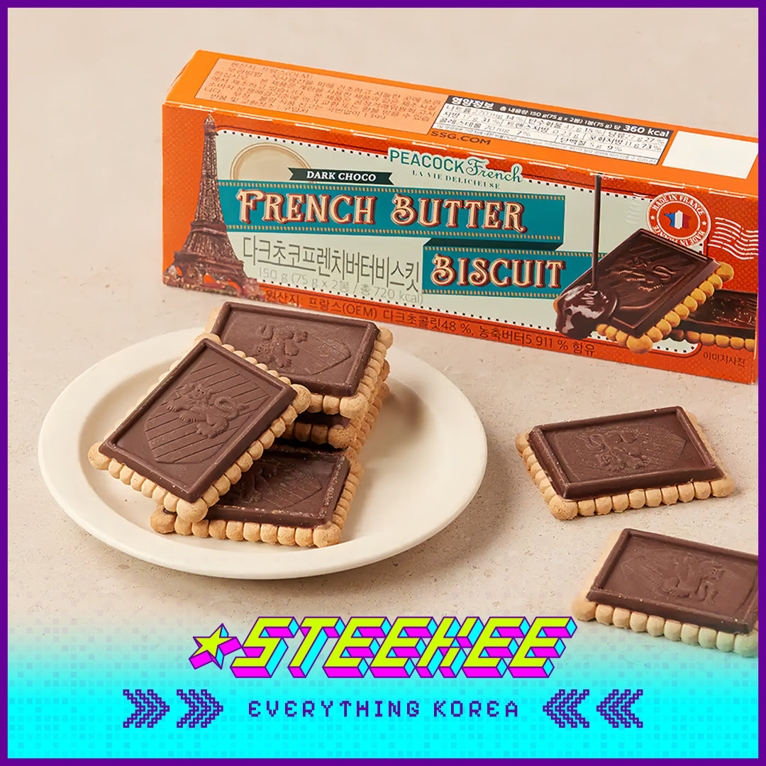 PEACOCK Double Flavor Rich Chocolate French Butter Biscuits 150g by Steekee Korea 4166