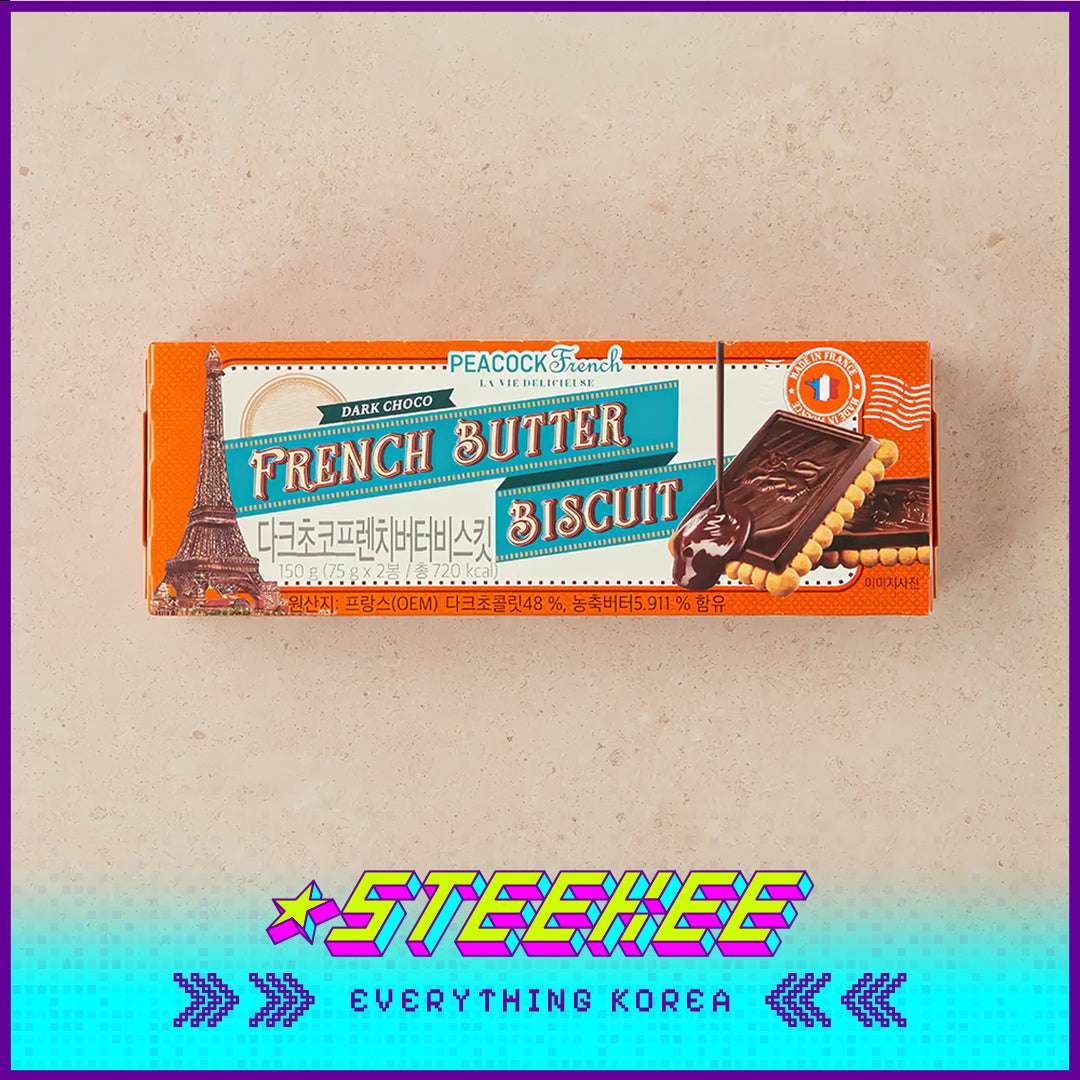 PEACOCK Double Flavor Rich Chocolate French Butter Biscuits 150g by Steekee Korea 4166