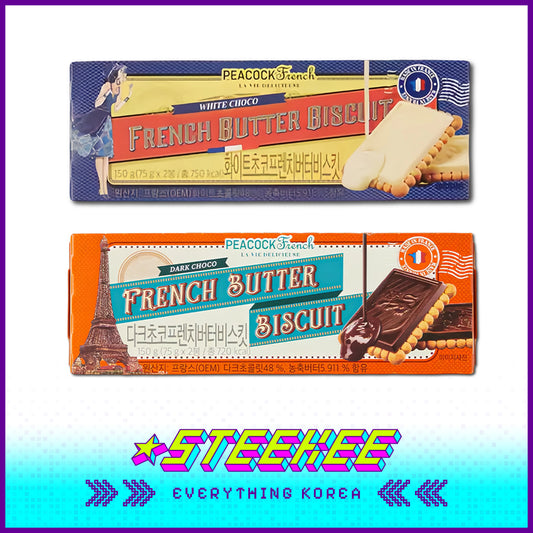 PEACOCK Double Flavor Rich Chocolate French Butter Biscuits 150g by Steekee Korea 4166