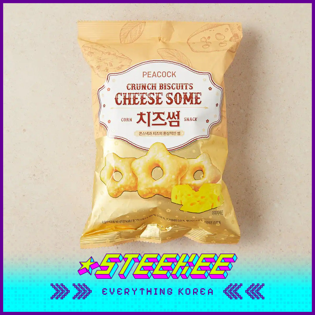 PEACOCK Cheese Star-Shaped Corn Crisp 90g  by Steekee Korea 4167