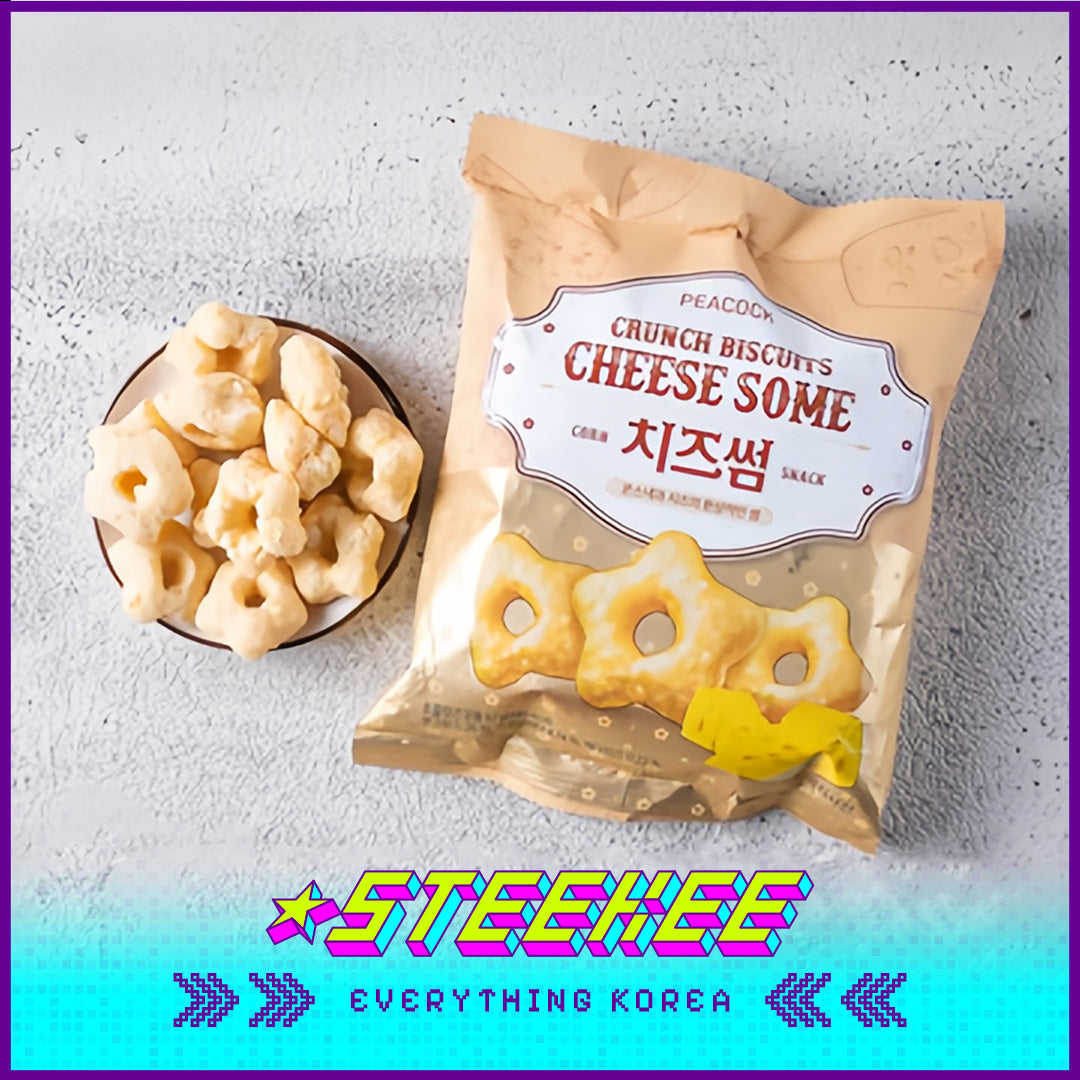 PEACOCK Cheese Star-Shaped Corn Crisp 90g  by Steekee Korea 4167