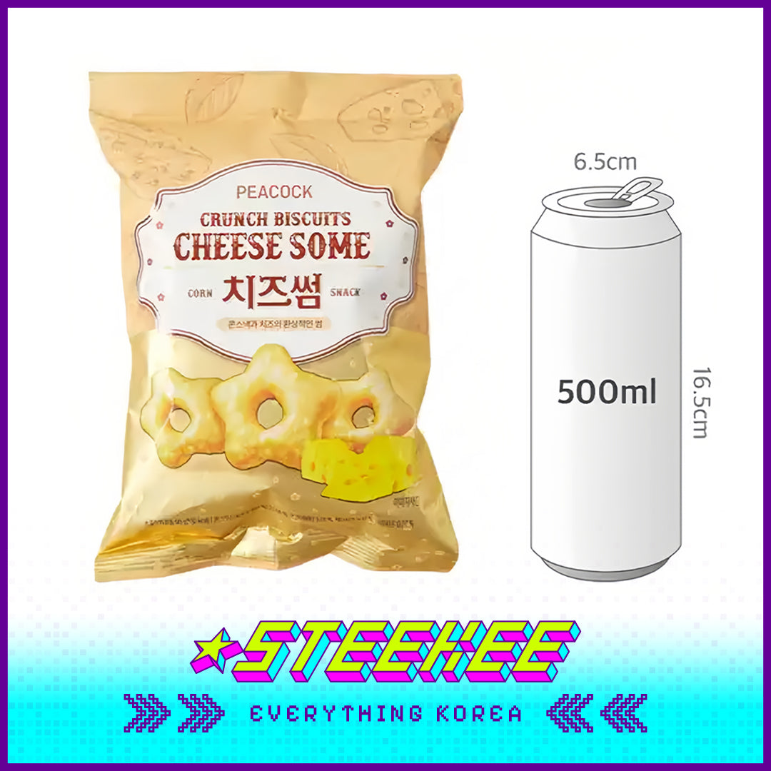 PEACOCK Cheese Star-Shaped Corn Crisp 90g  by Steekee Korea 4167