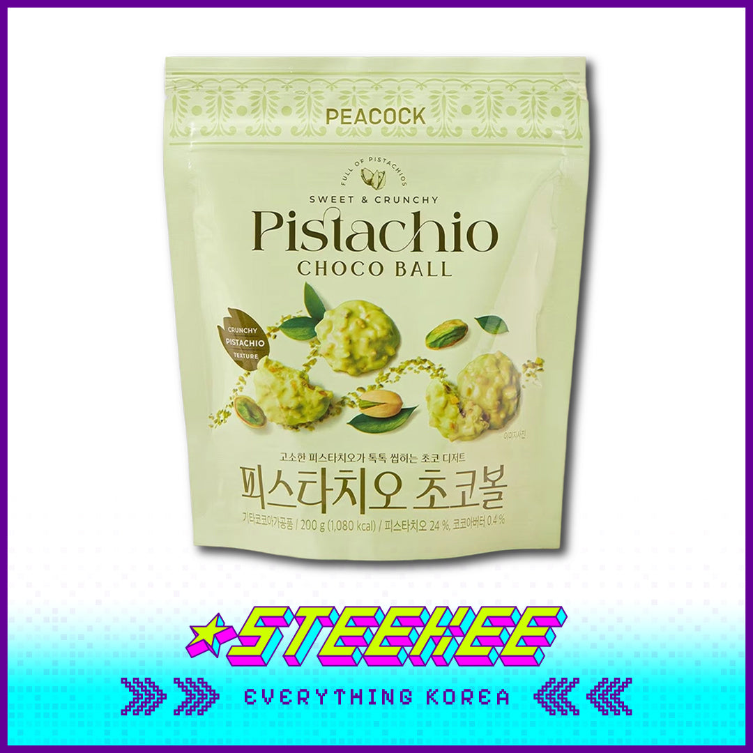 PEACOCK Chocolate Coated Crispy Pistachios 200g by Steekee Korea 4168