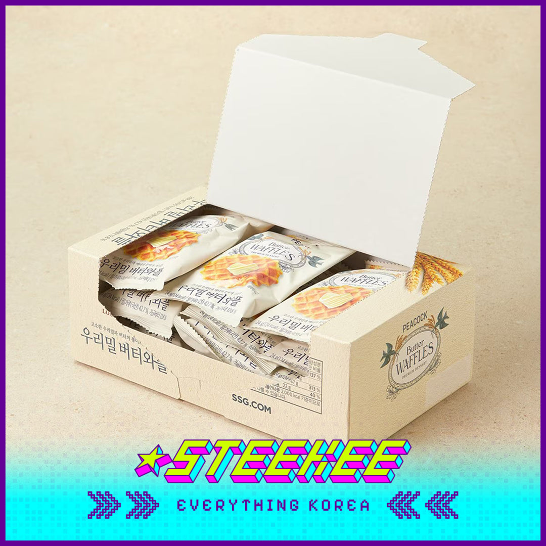 PEACOCK Honey Chocolate Local Wheat Butter Waffles Premium Dessert Snack by Steekee Korea 4169