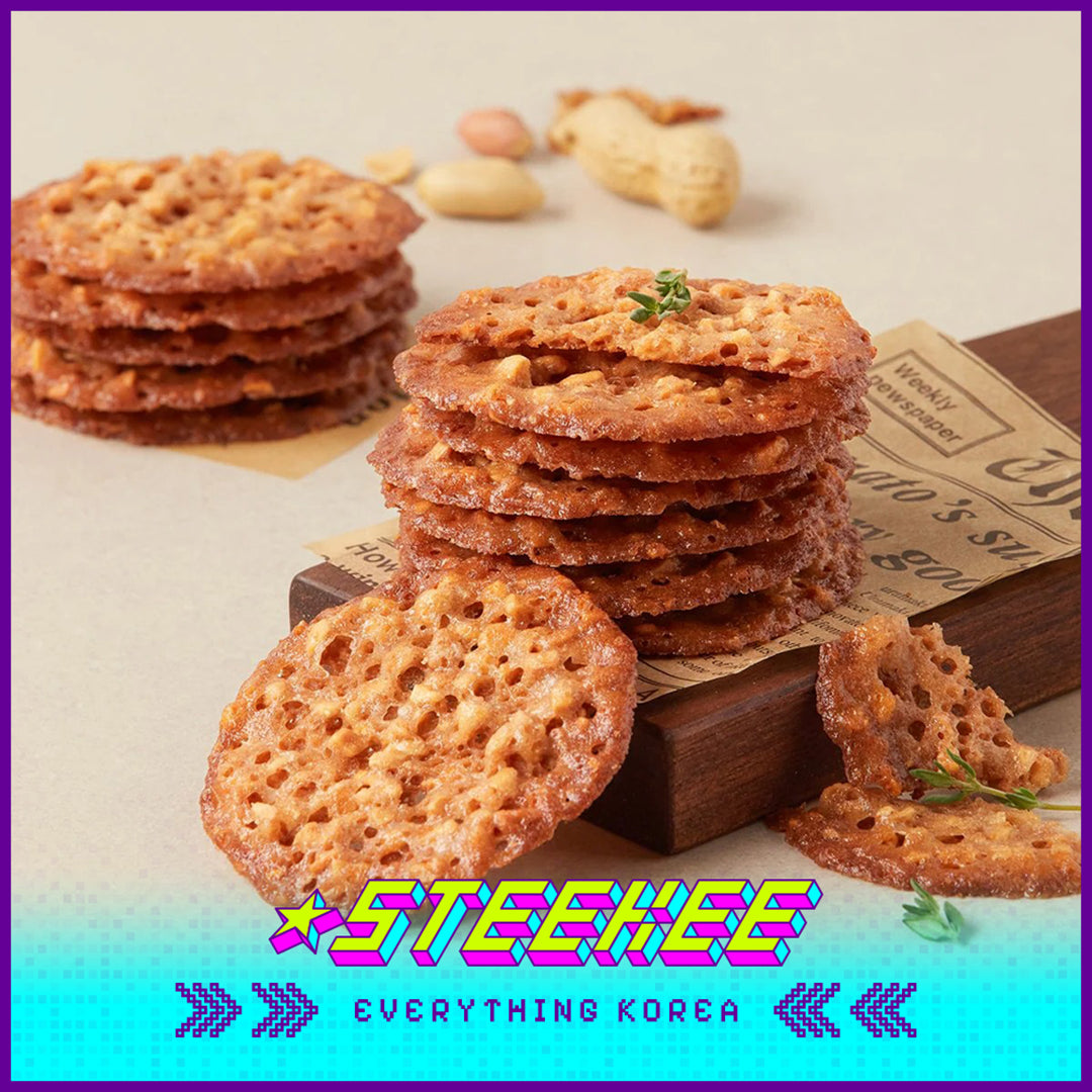 PEACOCK Peanut Thin Crackers Crispy Snack 175g by Steekee Korea 4170