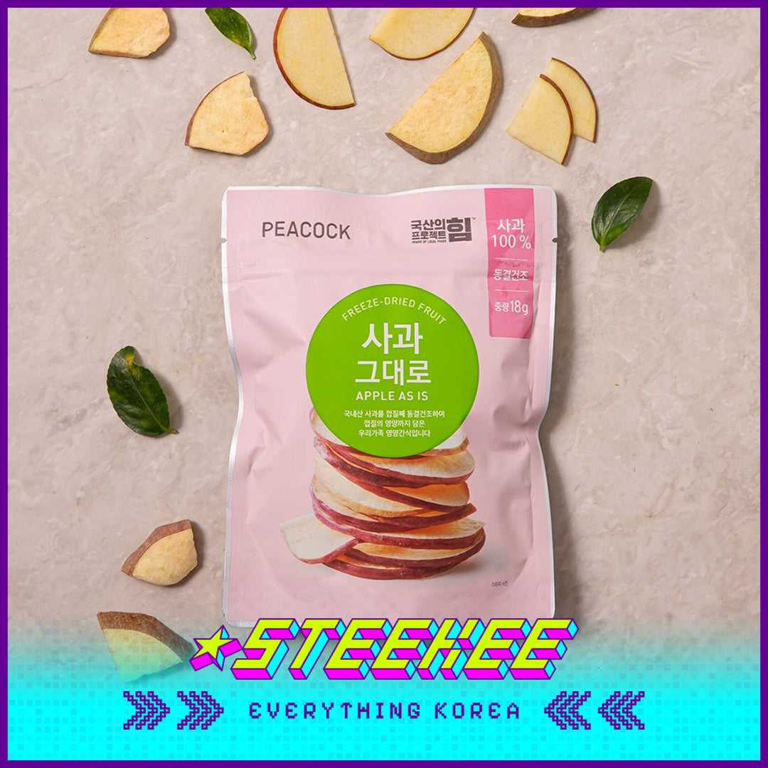 PEACOCK Freeze-dried Fruit Apple Mango Strawberry Snack by Steekee Korean 4173