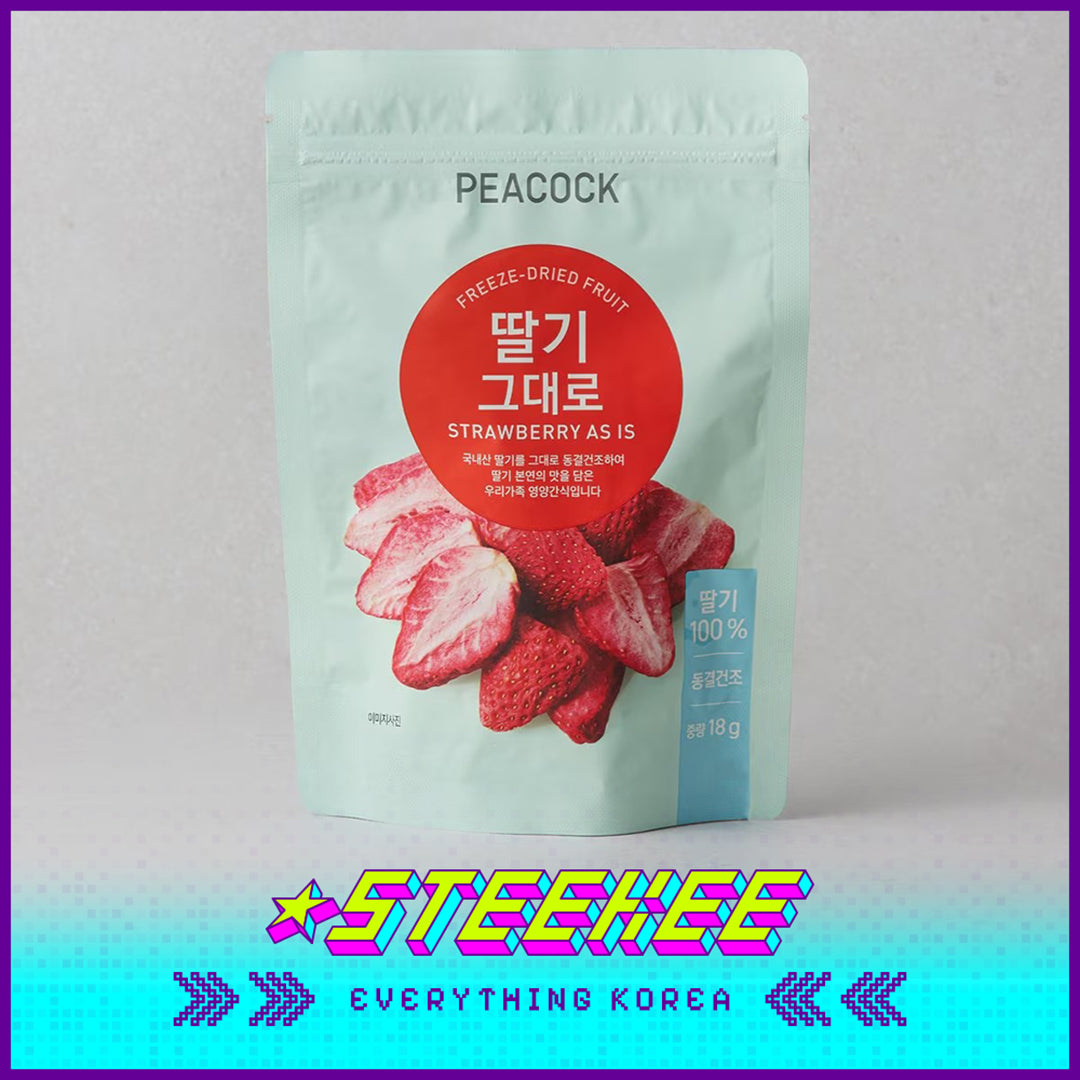 PEACOCK Freeze-dried Fruit Apple Mango Strawberry Snack by Steekee Korean 4173