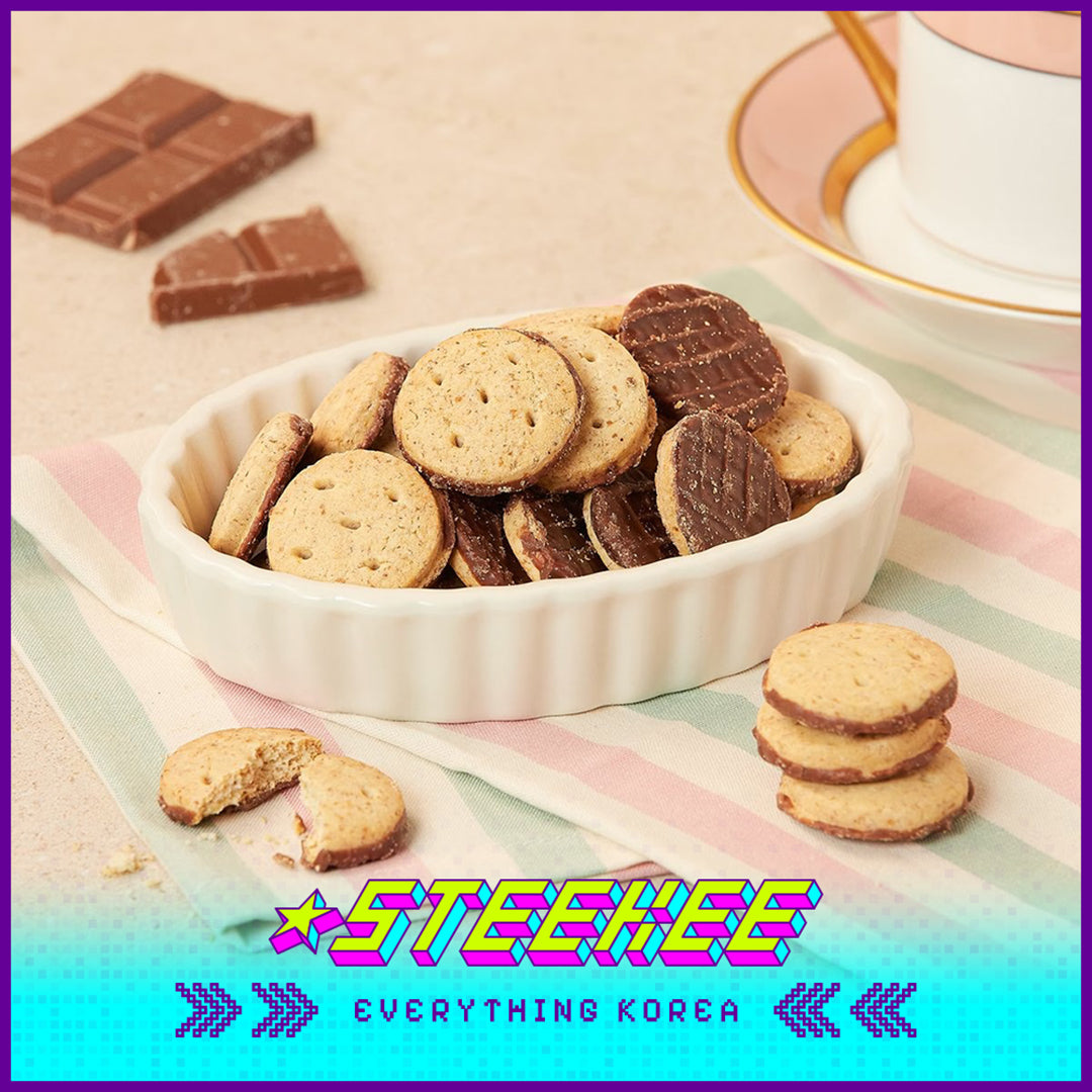 PEACOCK Petit Chocolate Cookies One-bite Snack 160g Set of 4 by Steekee Korea 4175