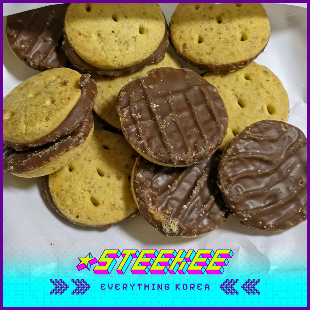 PEACOCK Petit Chocolate Cookies One-bite Snack 160g Set of 4 by Steekee Korea 4175