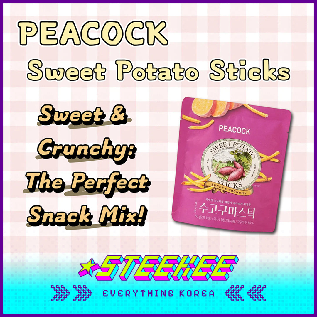 PEACOCK Crunchy Sweet Potato Sticks One-bite Snack 50g by Steekee Korea 4176