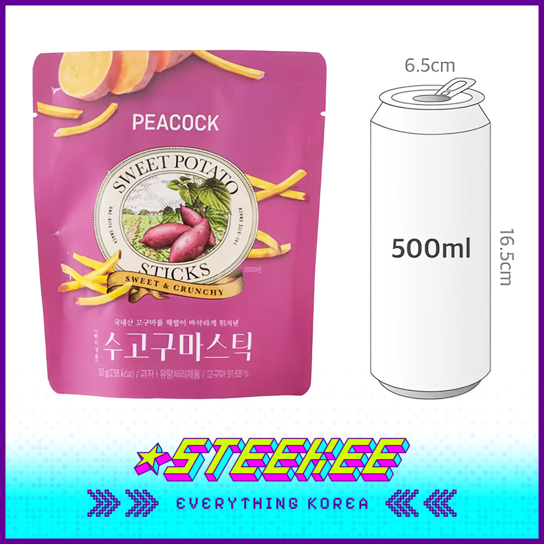 PEACOCK Crunchy Sweet Potato Sticks One-bite Snack 50g by Steekee Korea 4176