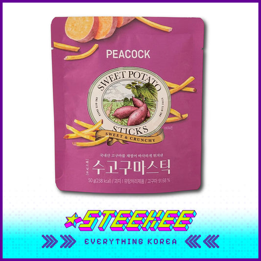 PEACOCK Crunchy Sweet Potato Sticks One-bite Snack 50g by Steekee Korea 4176