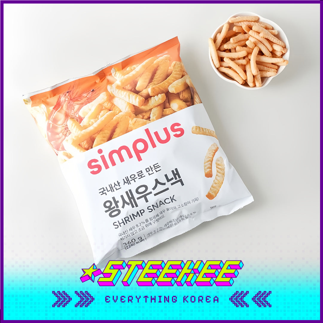 Simplus Original Fresh Crispy Prawn Strips Large Capacity 360g by Steekee Korea 4177
