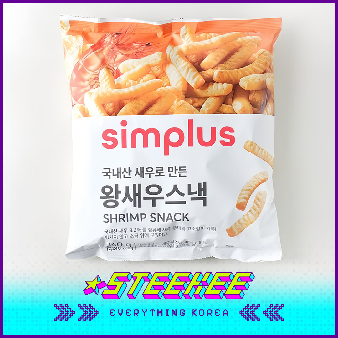 Simplus Original Fresh Crispy Prawn Strips Large Capacity 360g by Steekee Korea 4177