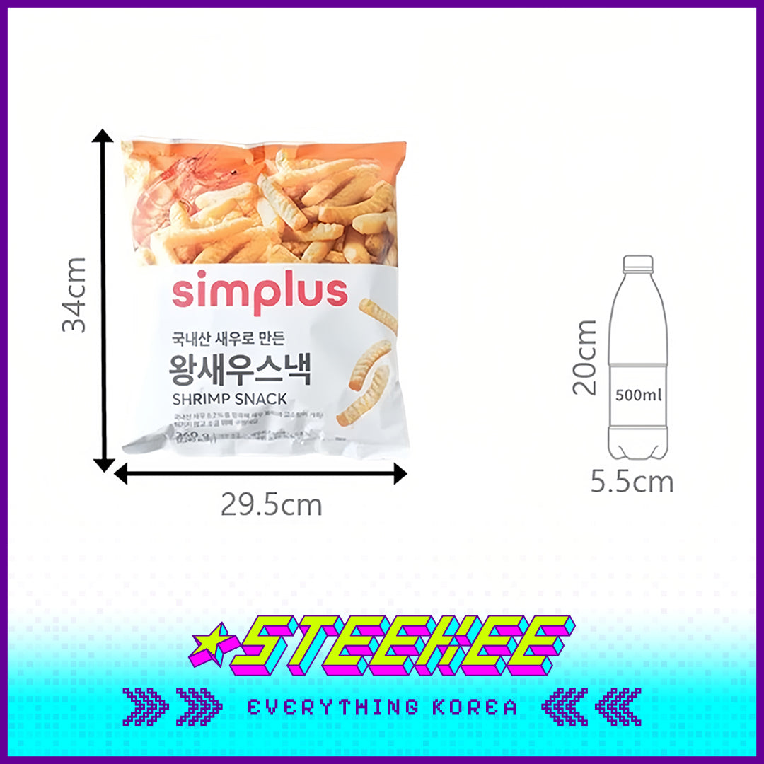 Simplus Original Fresh Crispy Prawn Strips Large Capacity 360g by Steekee Korea 4177