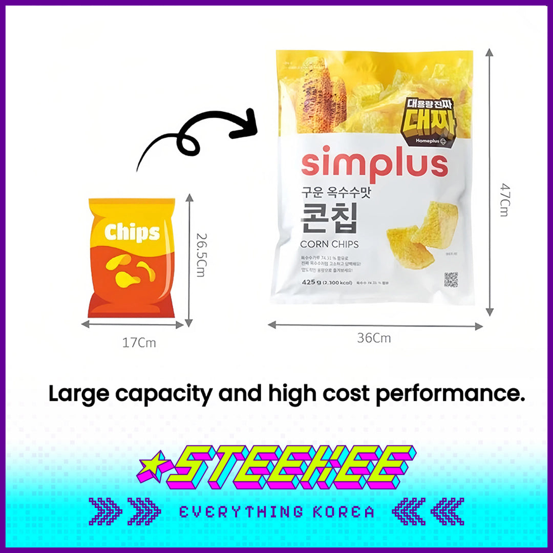 Simplus Large Capacity Sweet Original Corn Flakes 425g by Steekee Korea 4180