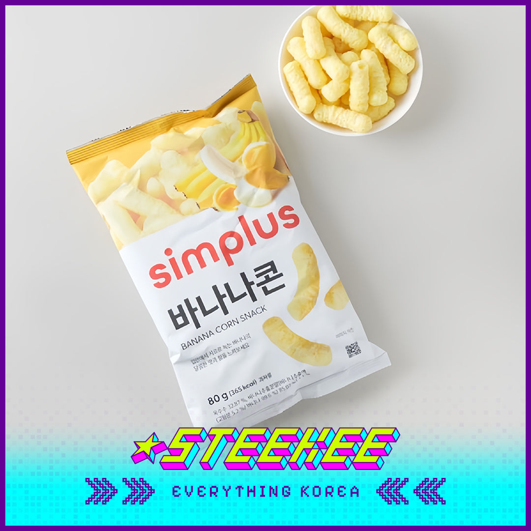 Simplus Sweet Banana Corn Crisp 80g by Steekee Korea 4181