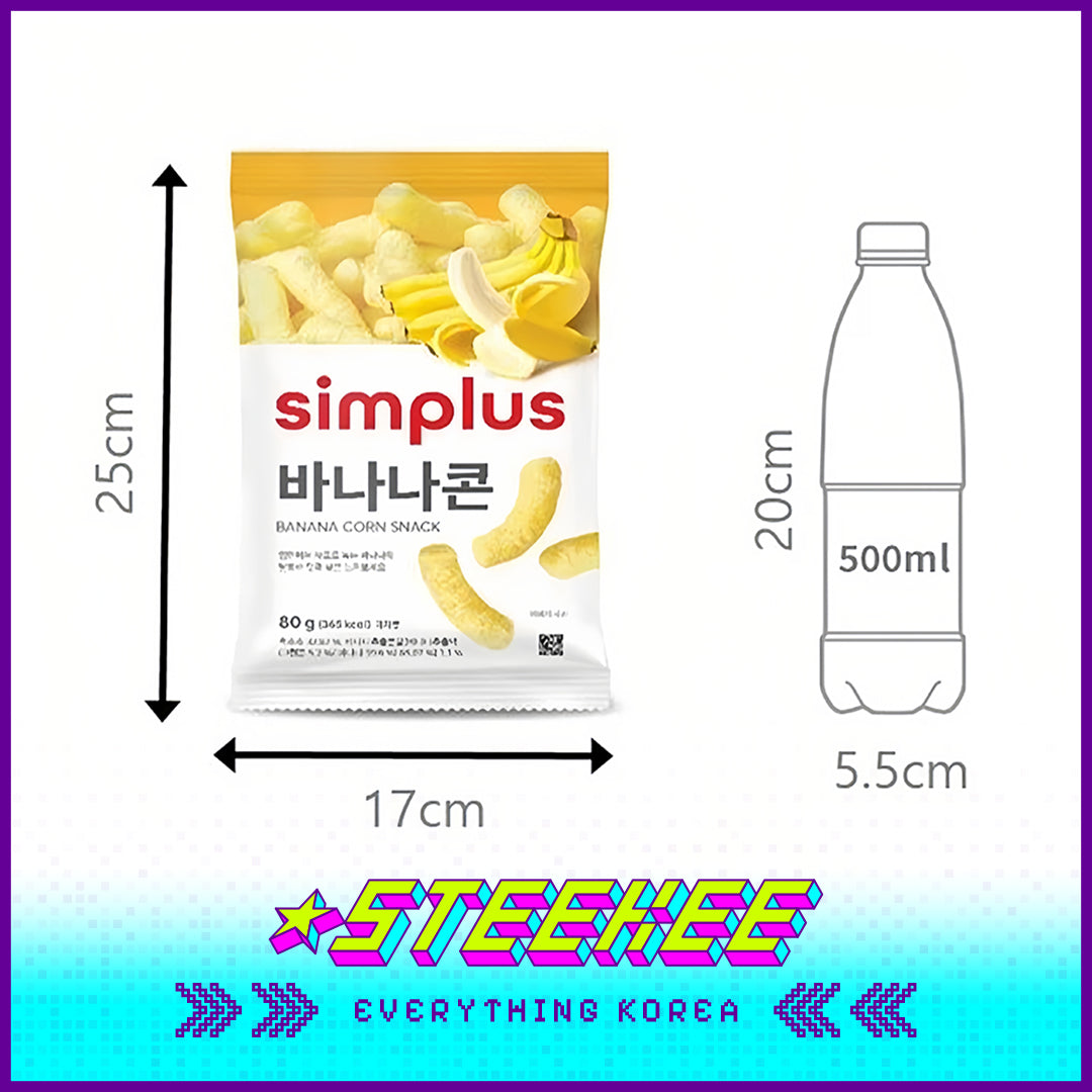 Simplus Sweet Banana Corn Crisp 80g by Steekee Korea 4181