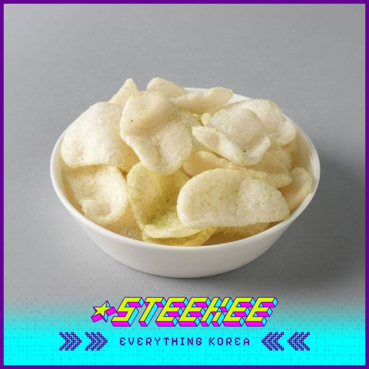 Simplus Butter Garlic Scallop Cheese Wasabi Flavor Crispy Shrimp Chips Snacks by Steekee Korea 4184