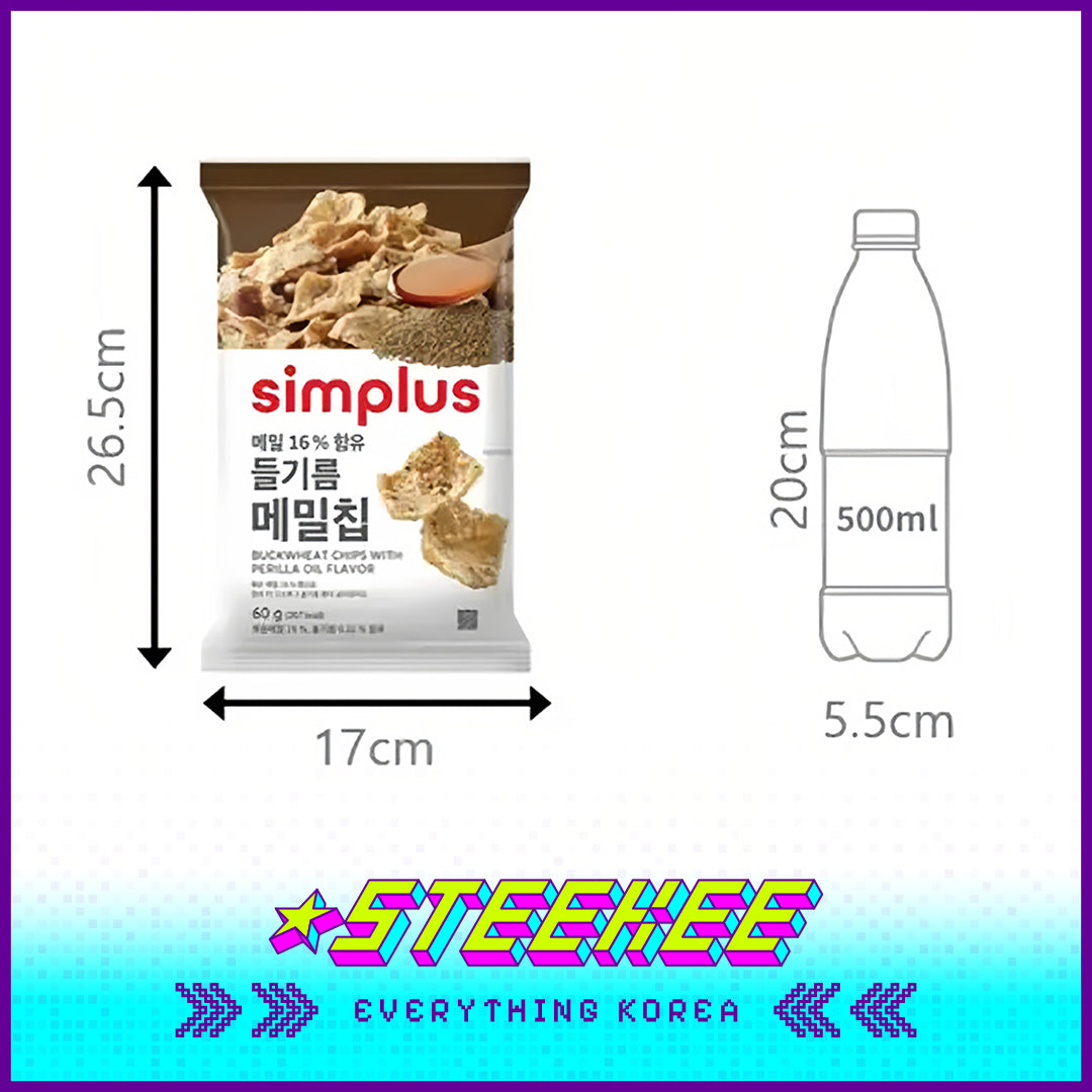 Simplus Sesame Oil Buckwheat Crisp 60g by Steekee Korea 4185