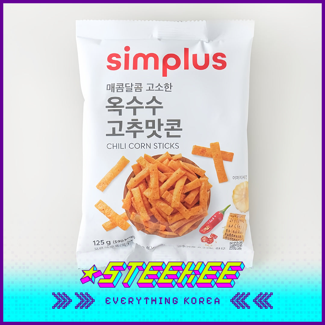 Simplus Chili Flavor Sweet Spicy Corn Crisp 125g by Steekee Korea 4191
