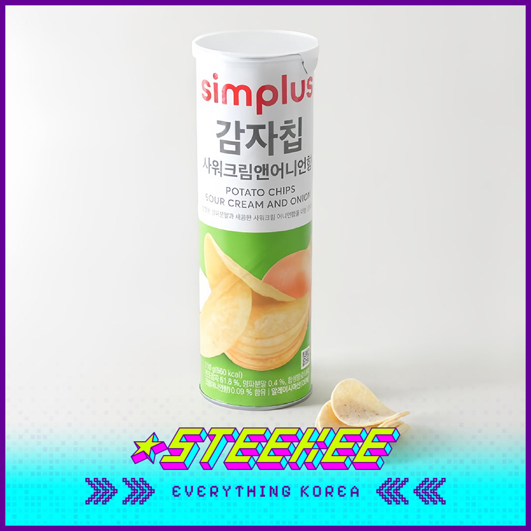 Simplus Original Sour Cream Onion Cheese Truffle Potato Chips Snack 110g by Steekee Korea 4193