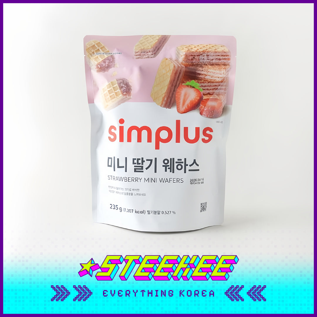 Simplus Strawberry Mini Wafer Snack 235g by Steekee Korea 4195