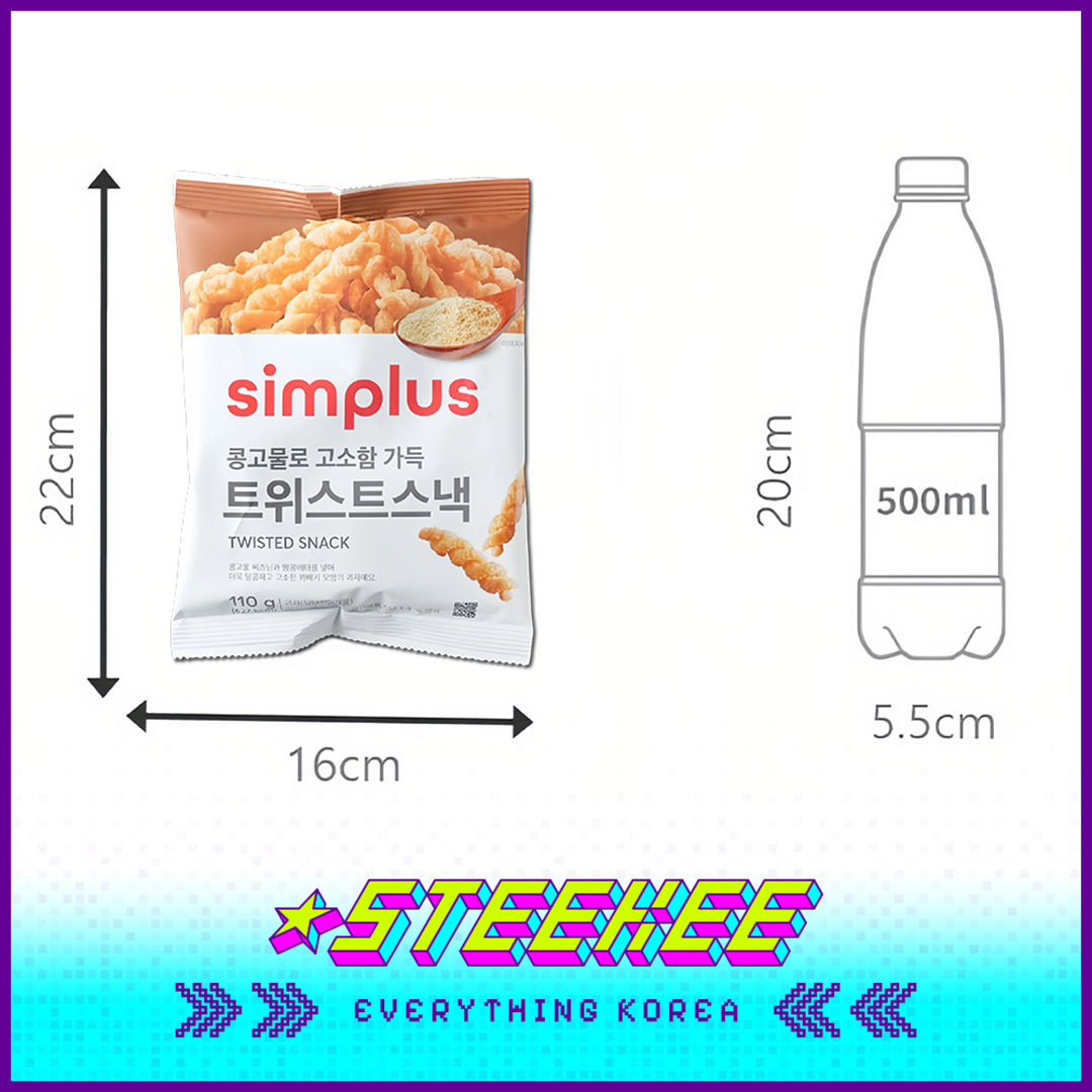 Simplus Crispy Sweet Twisted Snack 110g by Steekee Korea 4198