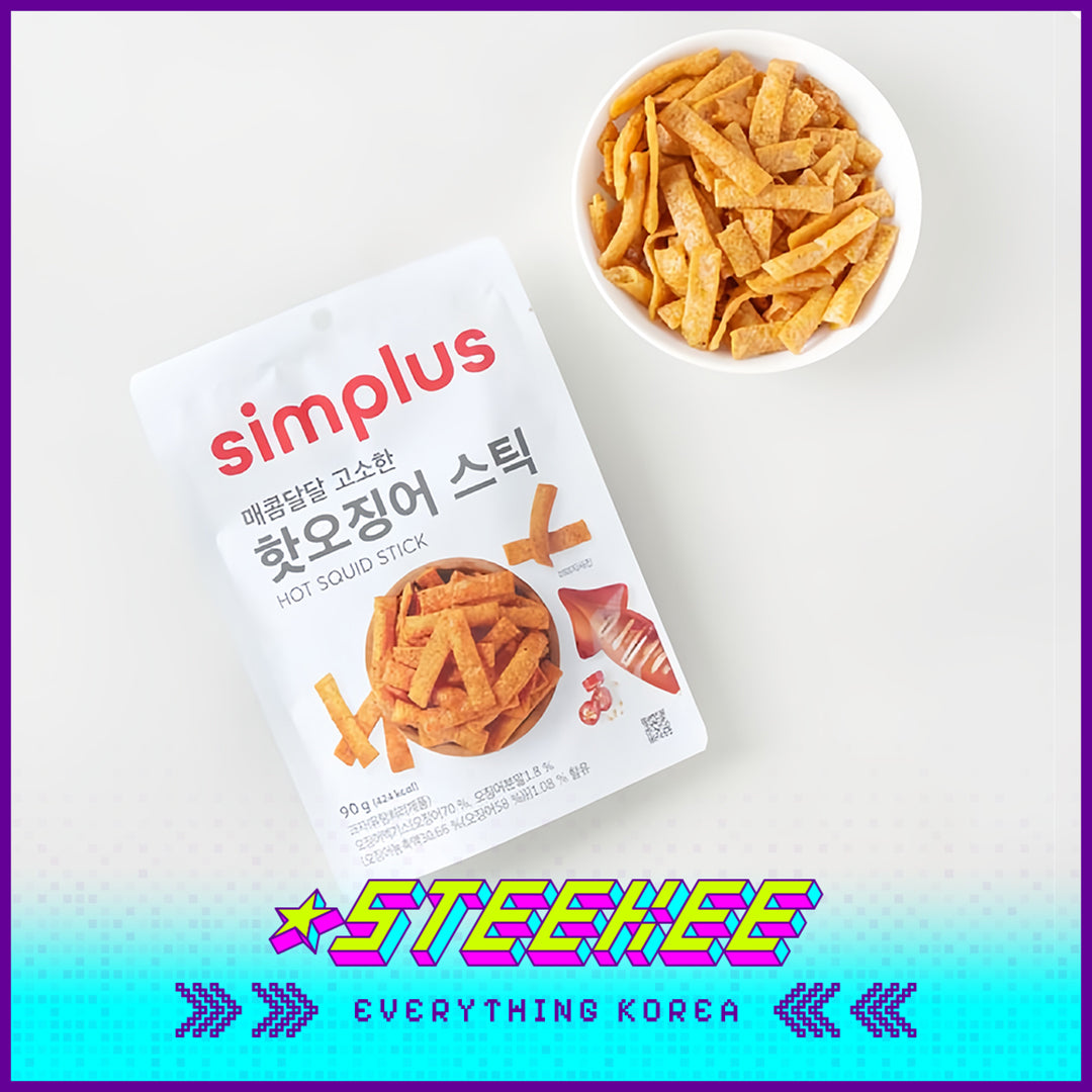 Simplus Hot Squid Stick Original Corn Stick Snack 90g by Steekee Korea 4200