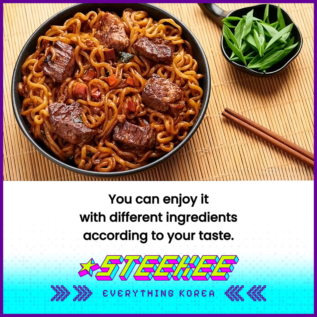 Simplus × Samyang Jjajangmyeon Spring Sauce Noodles Instant Noodles 512g Set of 4 by Steekee Korea 4204