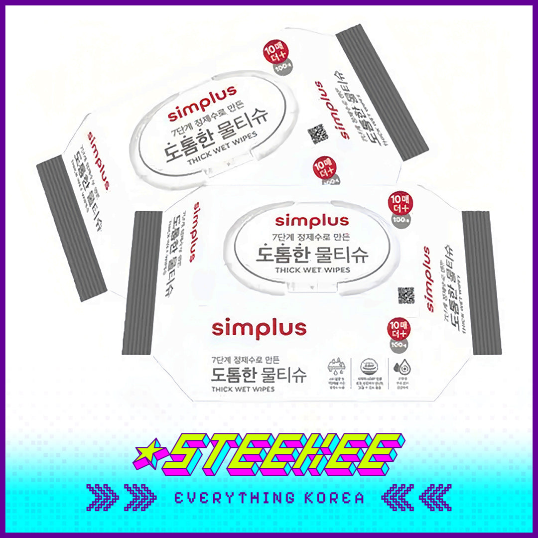 Simplus Thick Cleaning Wipes Wet Tissue for Home Use Large Package by Steekee Korea 4205