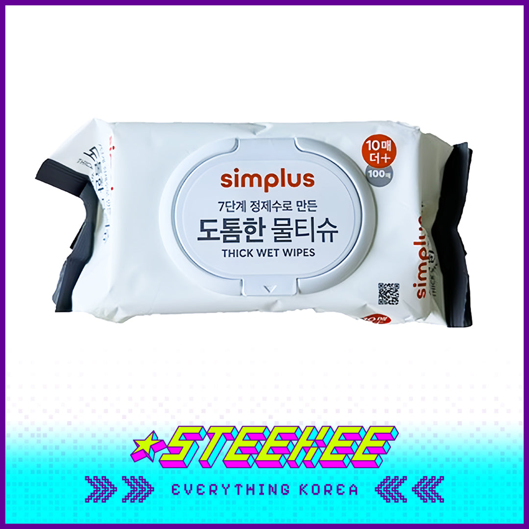 Simplus Thick Cleaning Wipes Wet Tissue for Home Use Large Package by Steekee Korea 4205