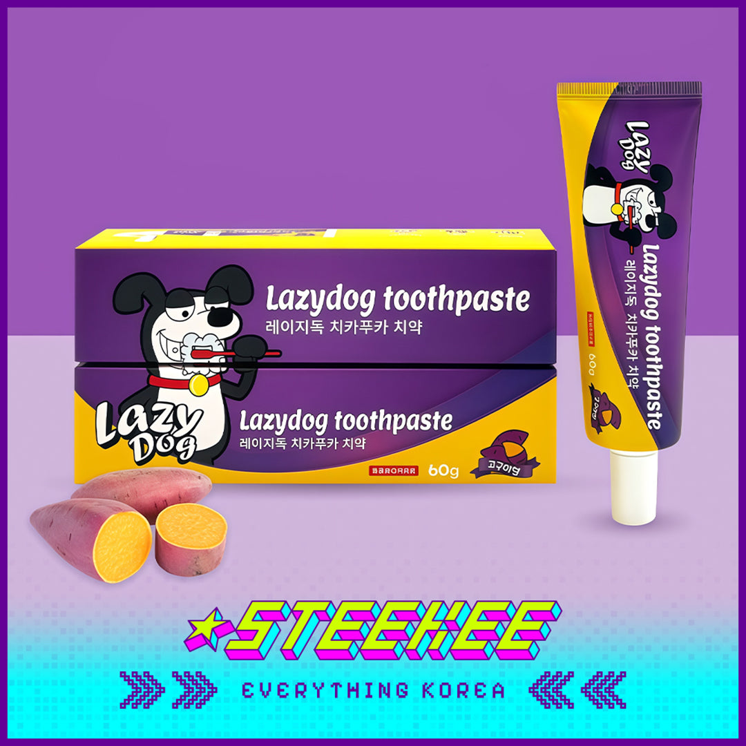 LazyDog红薯味宠物护齿牙膏60g闪奇韩国4249