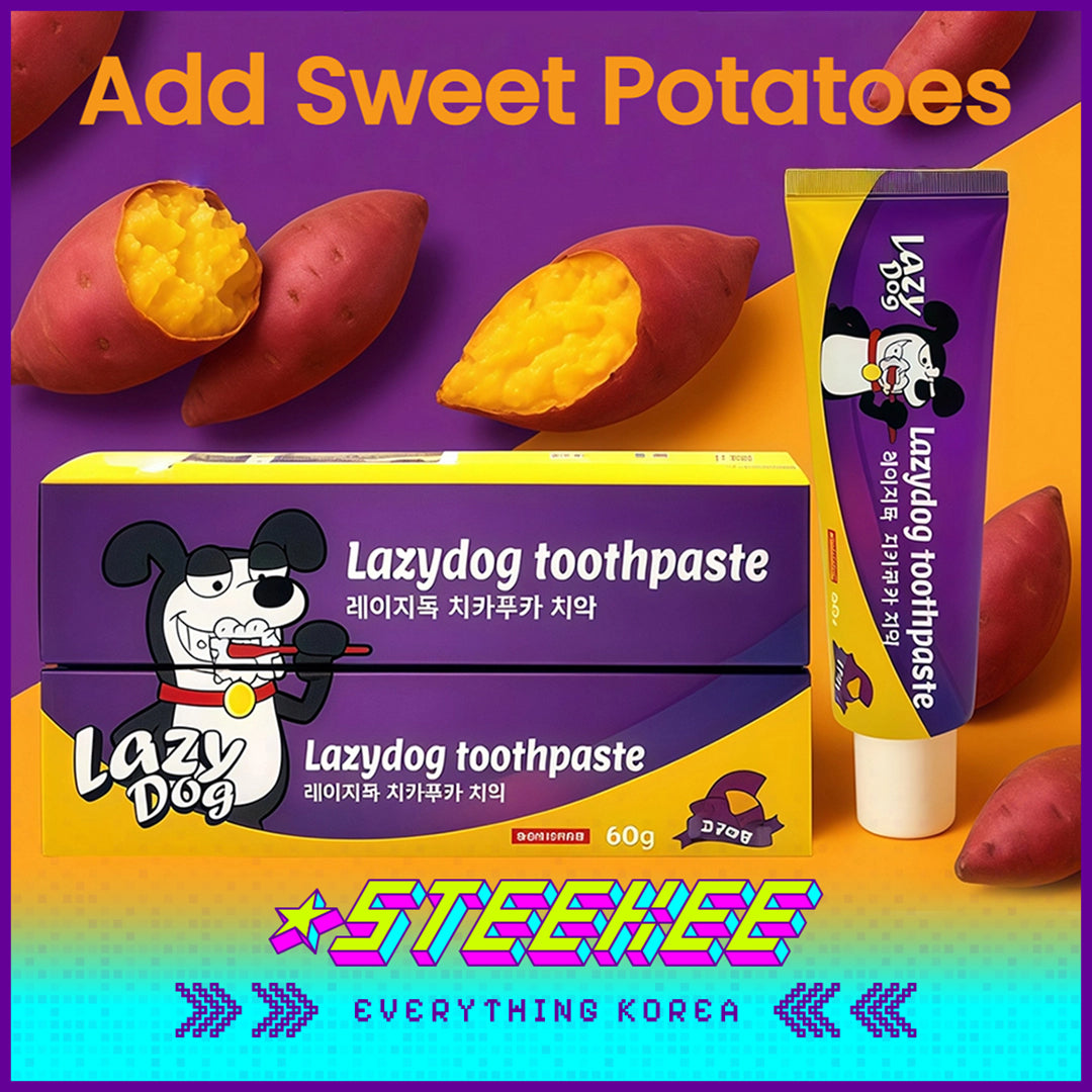 LazyDog红薯味宠物护齿牙膏60g闪奇韩国4249