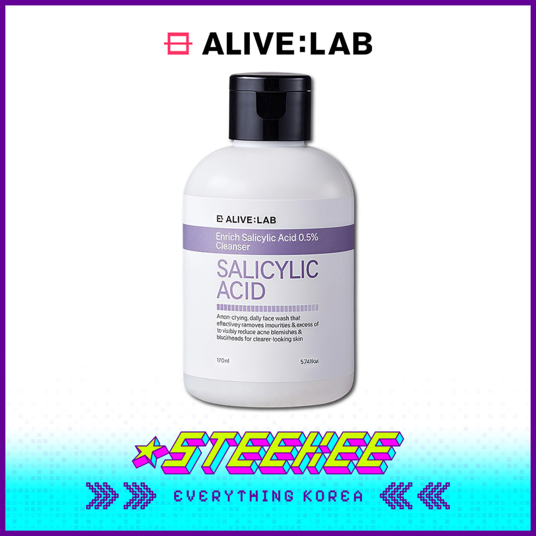ALIVE:LAB 0.5%水杨酸泡沫清洁控油洗面奶170ml闪奇韩国4272
