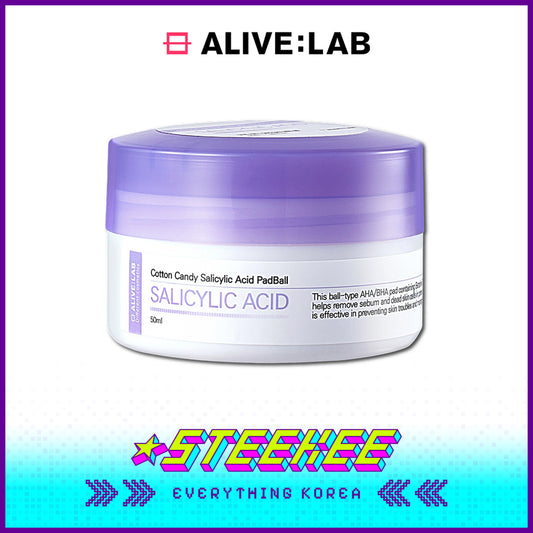 ALIVE:LAB棉花糖水杨酸去角质补水滚珠棉片球50ml闪奇韩国4276