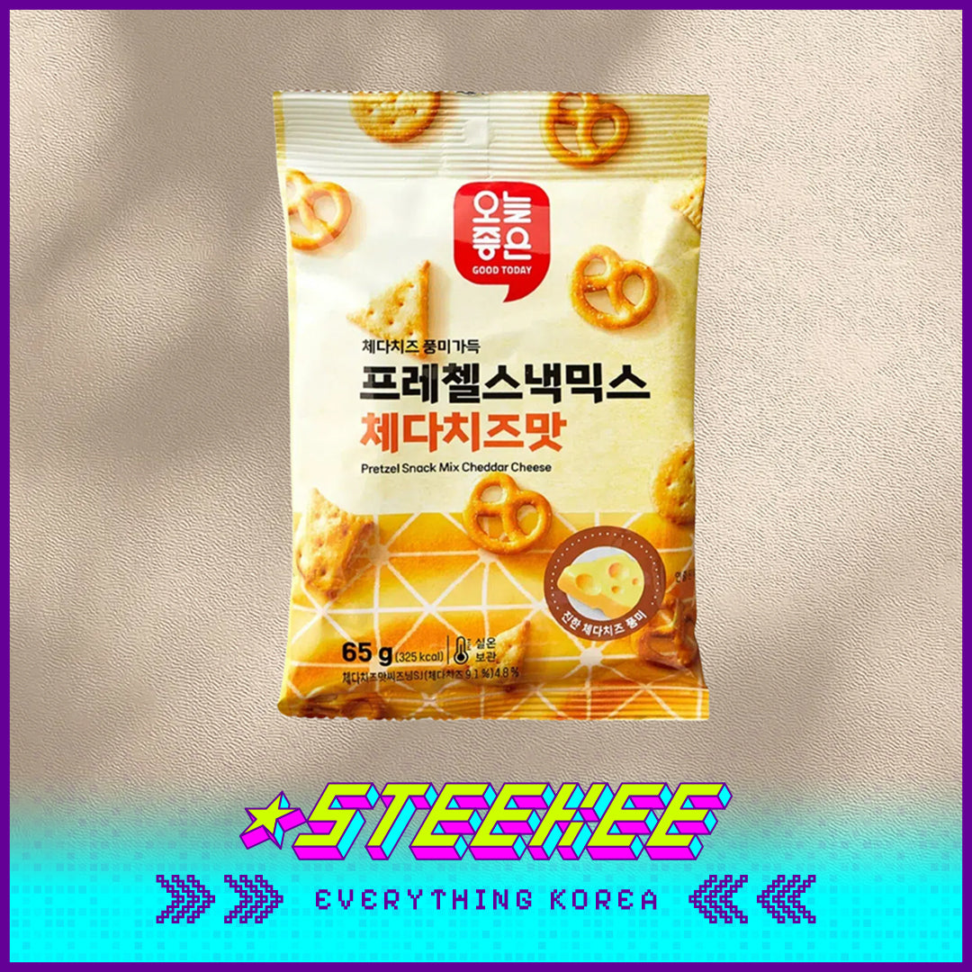 GOOD TODAY Mixed Pretzels Cheddar Cheese Flavor Mexican Taco Flavor 65g by Steekee Korea 4291