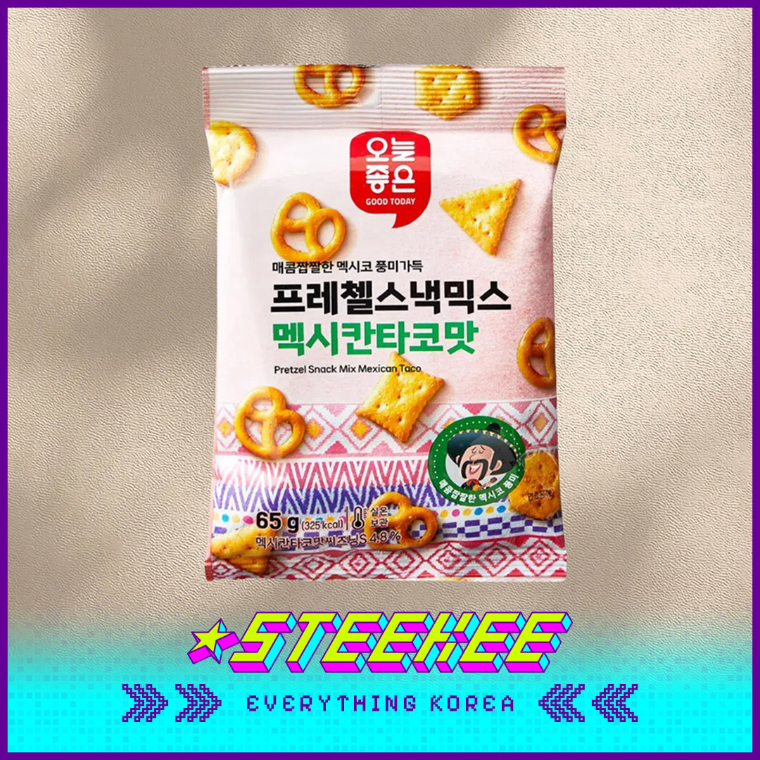 GOOD TODAY Mixed Pretzels Cheddar Cheese Flavor Mexican Taco Flavor 65g by Steekee Korea 4291