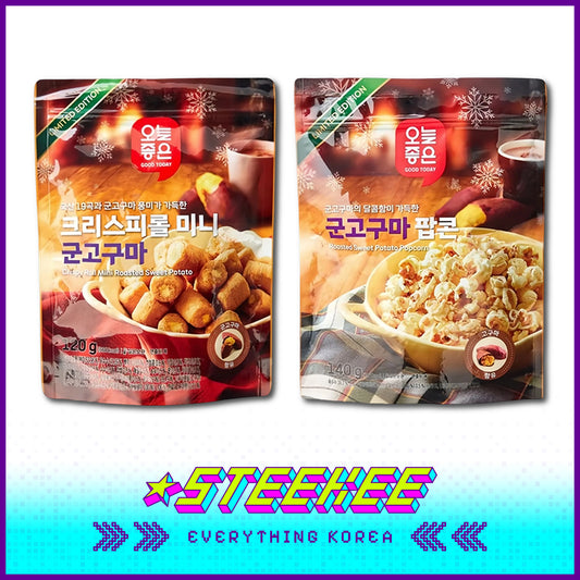 GOOD TODAY Sweet Potato Flavor Snack Combo Crispy Roll Popcorn by Steekee Korea 4297