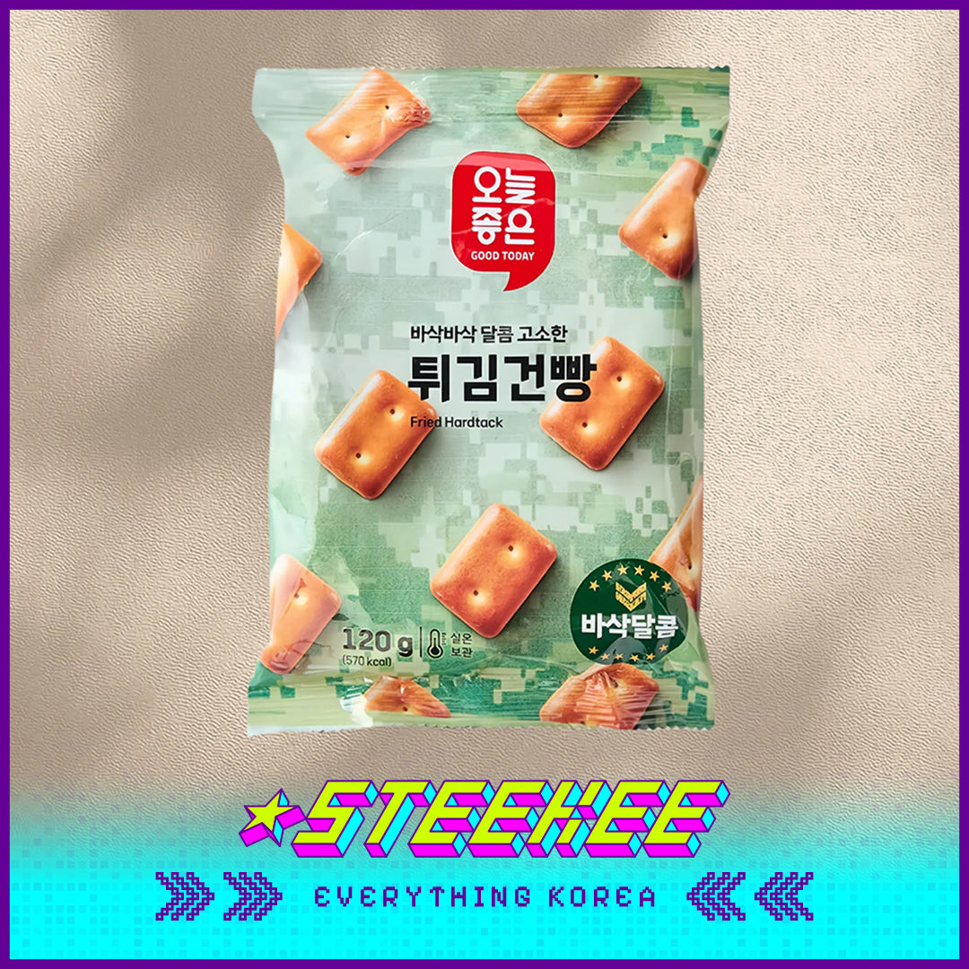 GOOD TODAY Fried Black Sesame Hardtack Crispy Bread Snack by Steekee Korea 4298