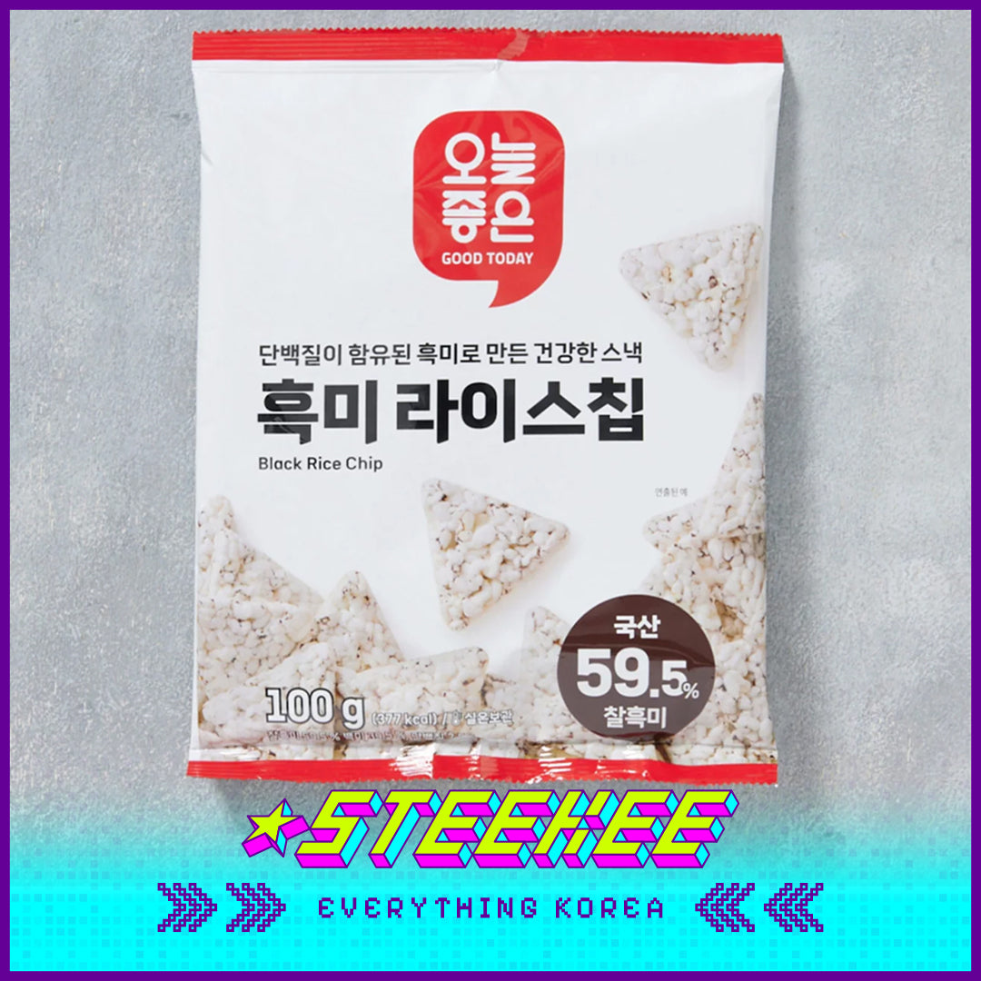 GOOD TODAY Black Rice Brown Rice Chip Cheese Risotto Snack 100g by Steekee Korea 4303