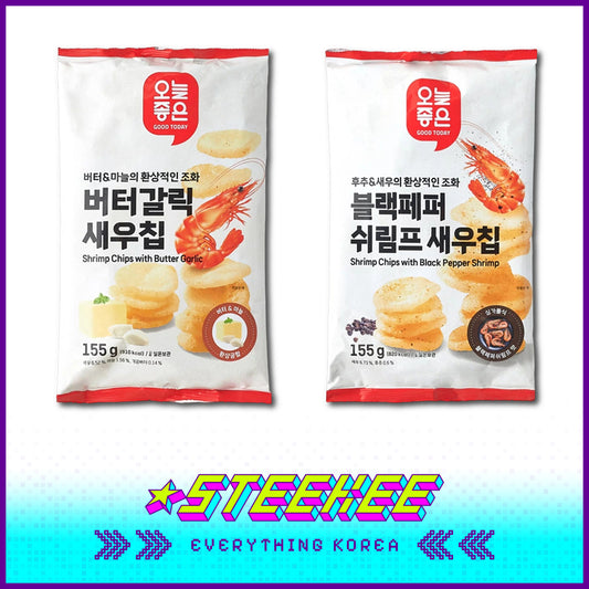 GOOD TODAY Butter Garlic Black Pepper Shrimp Snack 155g by Steekee Korea 4304