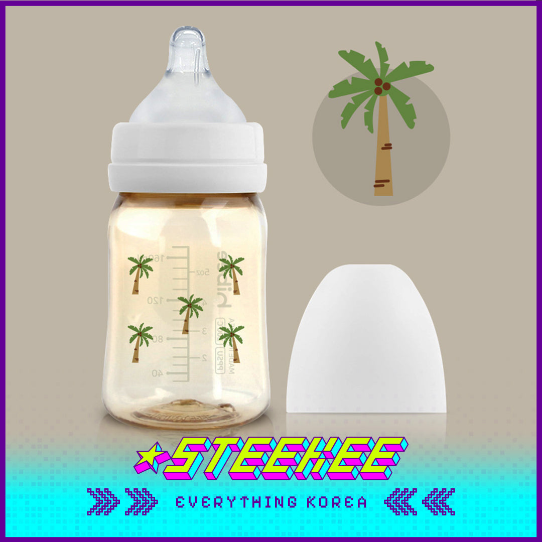 Hibee Eight Air Vents PPSU Anti-Colic BPA-free Baby Bottle Summer Edition Palm Tree 170ml by Steekee Korea 4311